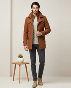 Abrigo de lana de corte medio para hombre®