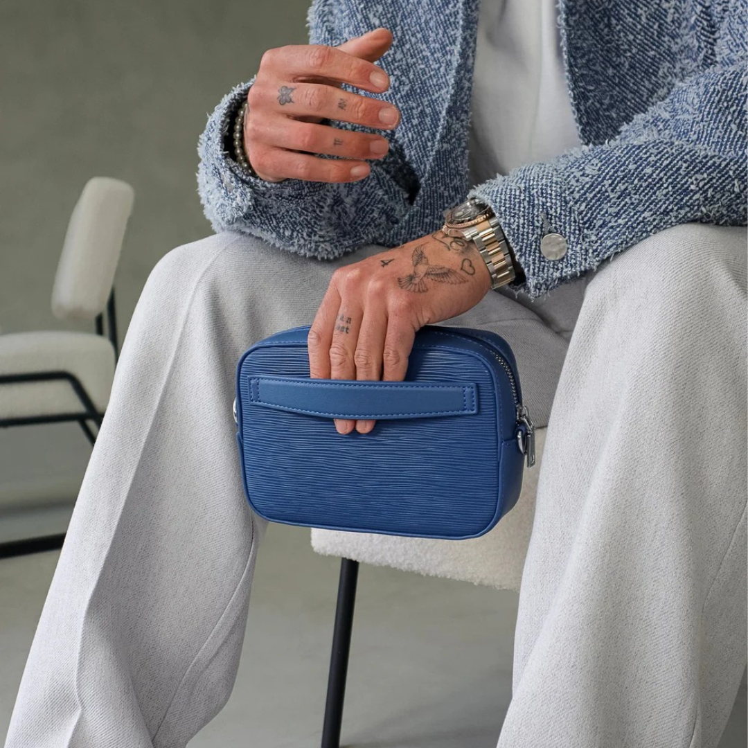 Bolso de cuero sintético para hombre con bolsillo delantero®