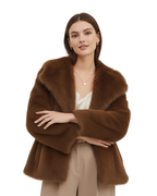 Abrigo de pelo sintético elegante para mujer®