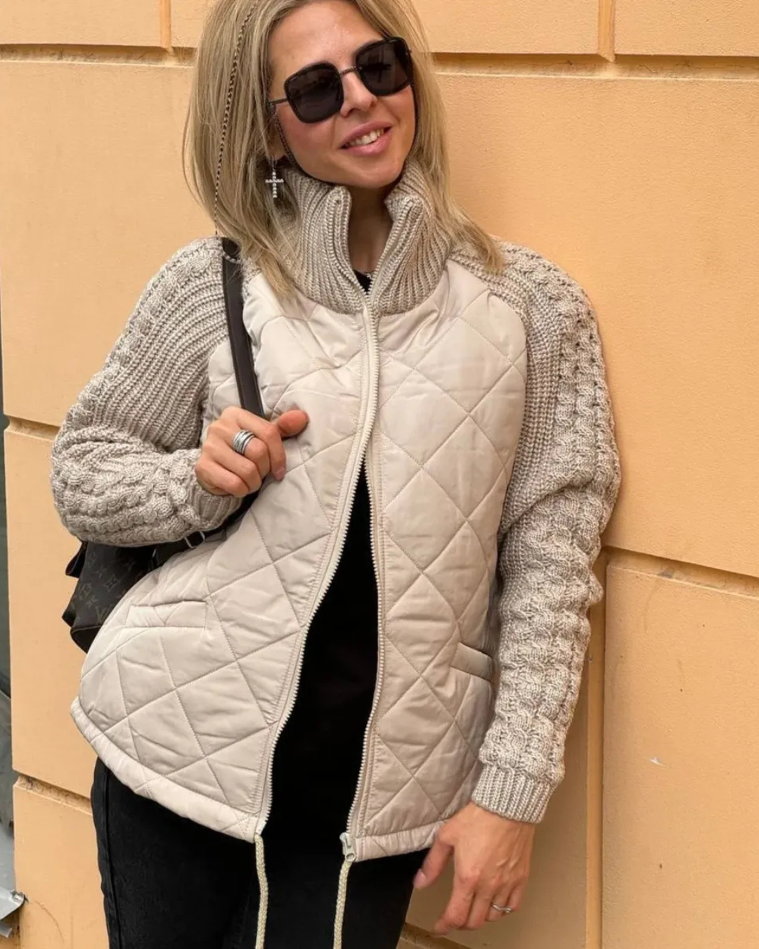 Chaqueta casual de manga larga con cremallera para mujer