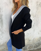 Abrigo casual con capucha para mujer