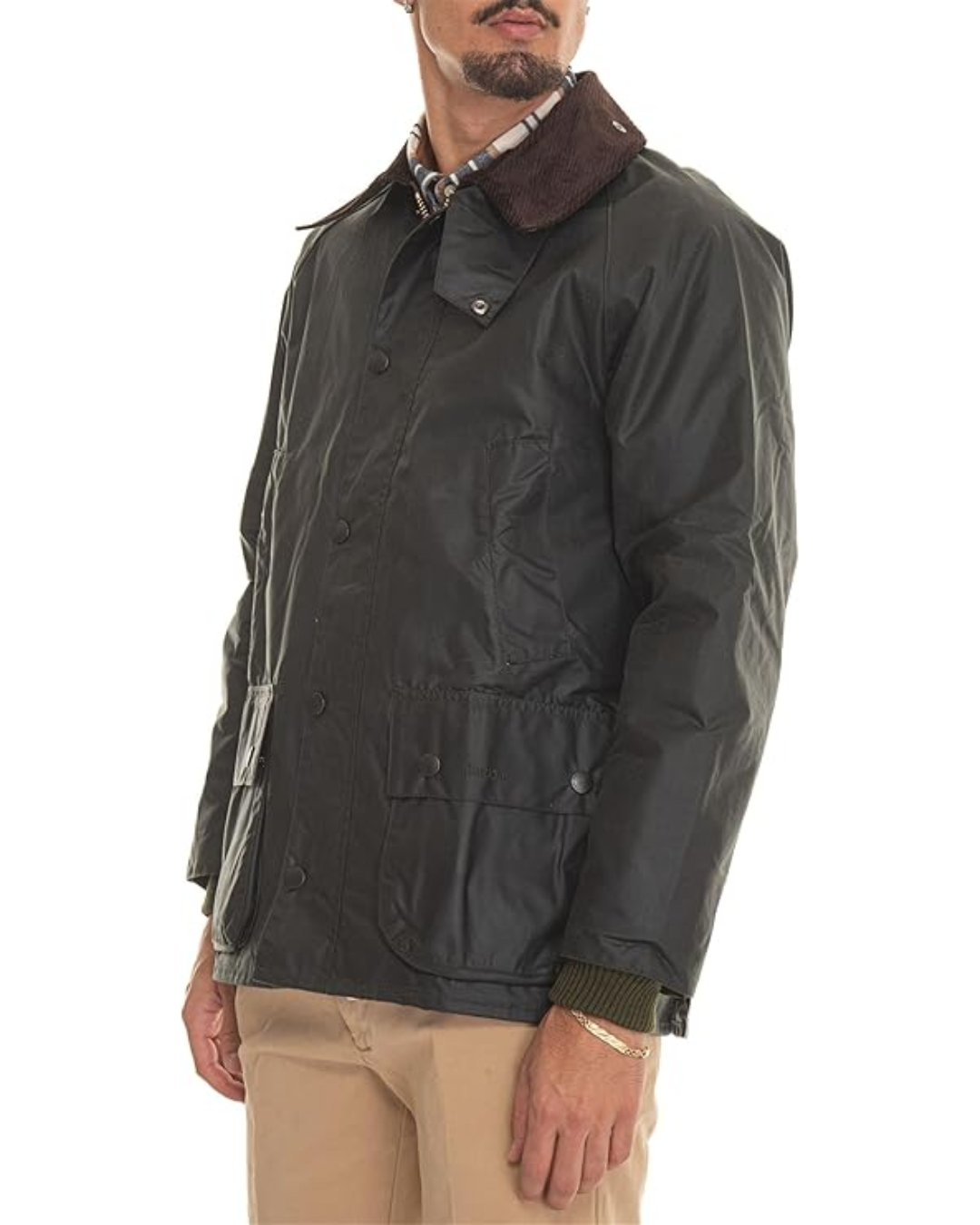 Chaqueta de Algodón Encerado de Estilo Clásico para Hombre