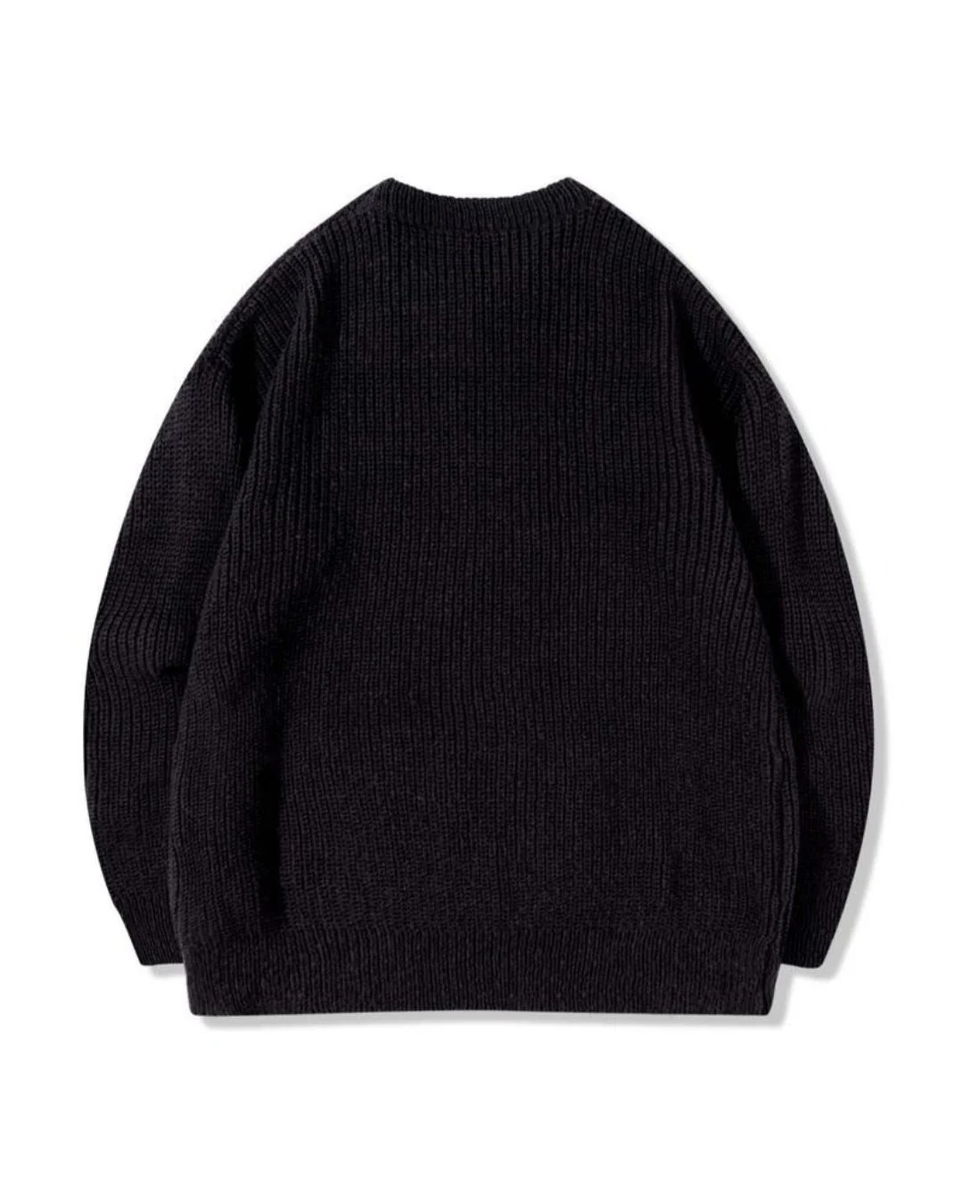 Suéter de Punto Clásico con Cuello Redondo Para Hombre