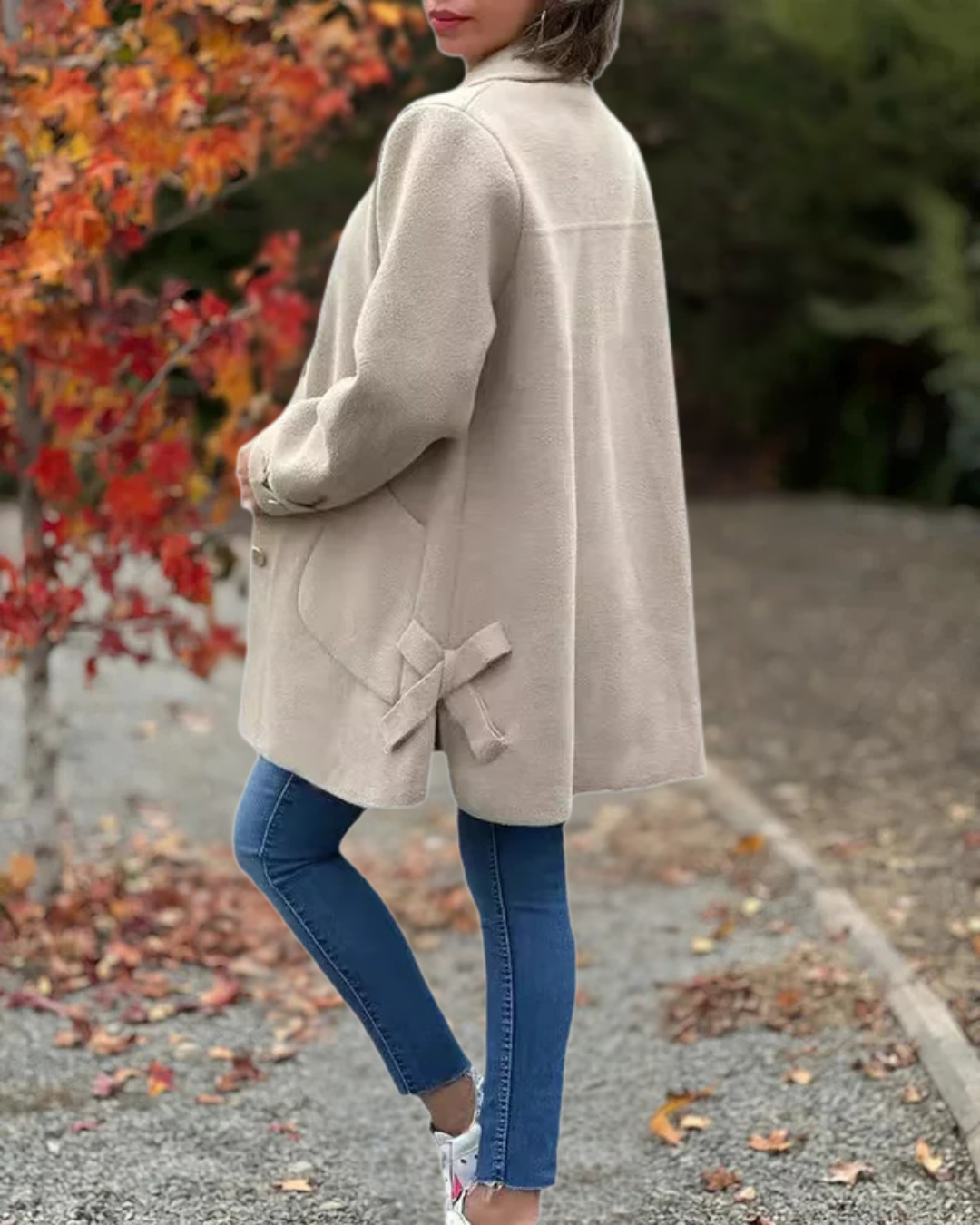 Abrigo Casual de Textura Suave para Mujer