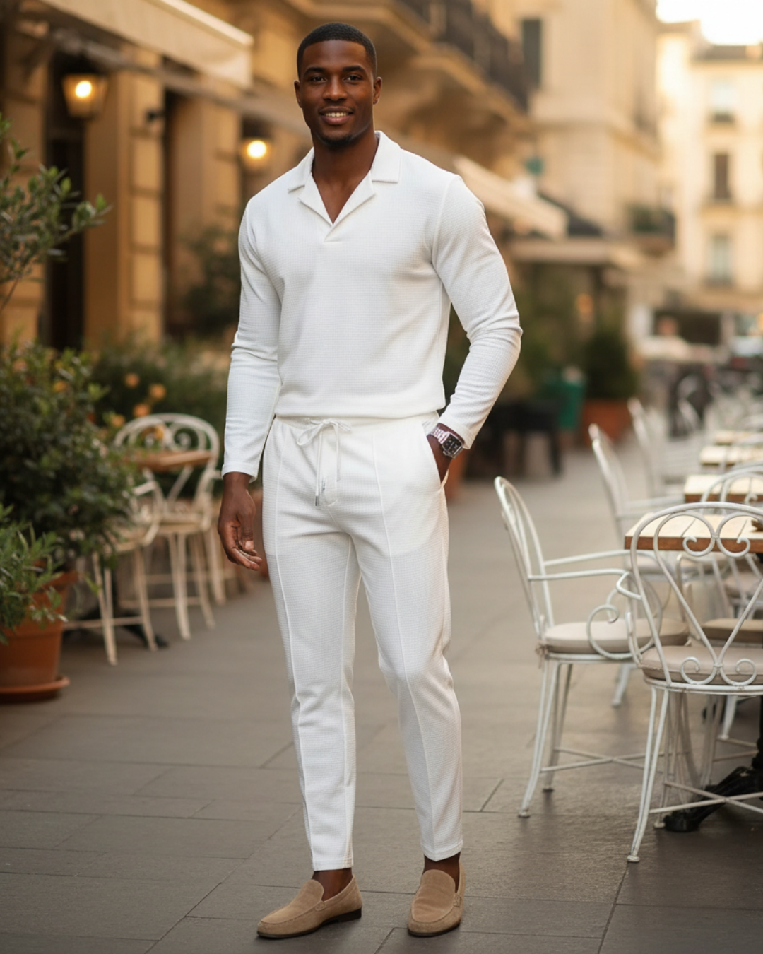 Conjunto de Dos Piezas con Cuello Polo para Hombre