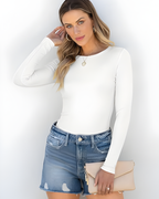 Camisetas de Manga Larga Ajustadas y Básicas para Mujer®