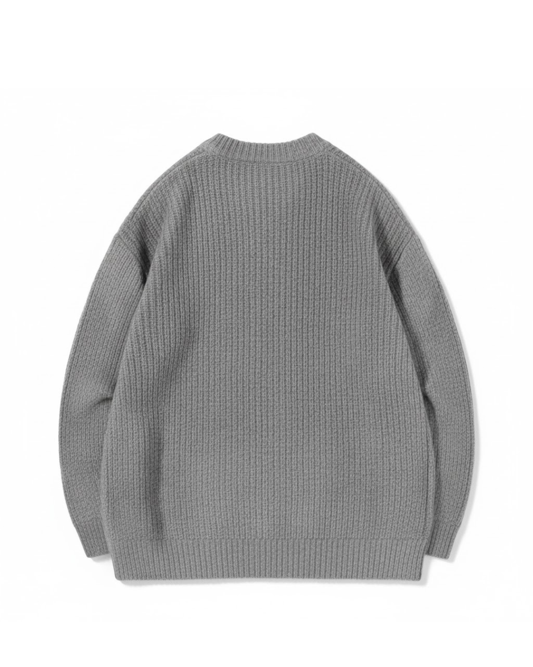 Suéter de Punto Clásico con Cuello Redondo Para Hombre