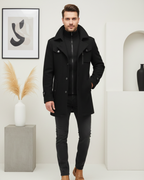 Abrigo de lana de corte medio para hombre®