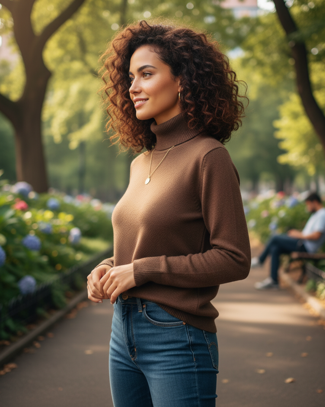 Jersey de Invierno de Punto Grueso con Forro Polar para mujer